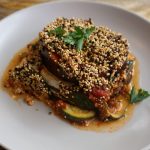 veggie eggplant lasagna quinoa crunchy topping low carb