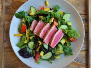 healthy easy seared ahi salad lean green