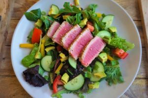 healthy easy seared ahi salad lean green