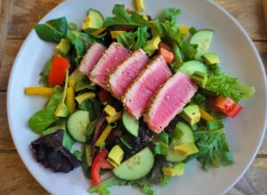 healthy easy seared ahi salad lean green