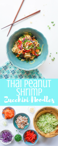 gluten free low carb healthy dinner peanut shrimp noodles