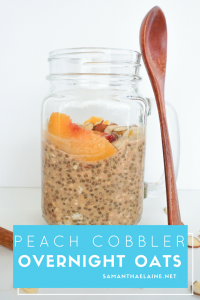 easy gluten free breakfast peach overnight oats