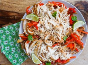 healthy easy fast slow cooker chicken fajitas samantha elaine