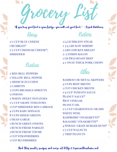 grocery list june 2017 healthy easy simple