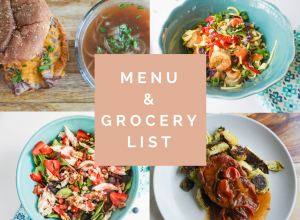 menu and grocery list june 2017 healthy easy