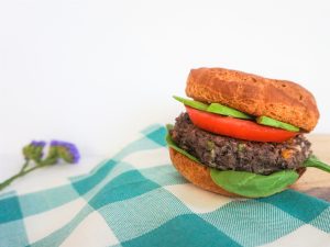 A healthy, delicious, vegetarian Cowboy Black Bean Burger!